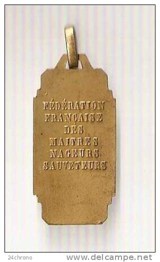 Médaille De La Fédération Française Des Maitres Nageurs Sauveteurs, Brevet De Natation (08-409) - Natation