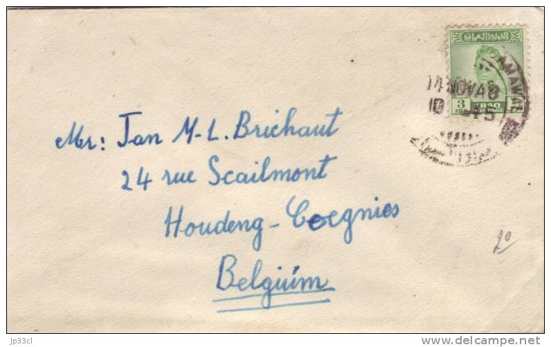 Lettre D'Irak Vers Houdeng (Belgique) Du 14/11/1948 - Iraq