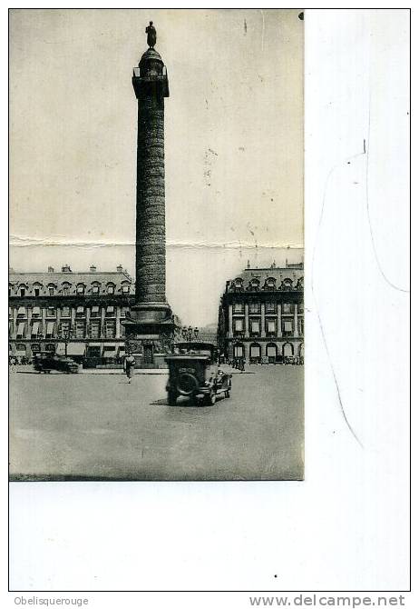 75004 PLACE VENDOME VOITURE DECOUVERTE  TIMBRES TAXES N ° 368 DEFAUT PUBLICIRE CHIMICLICHY - District 01