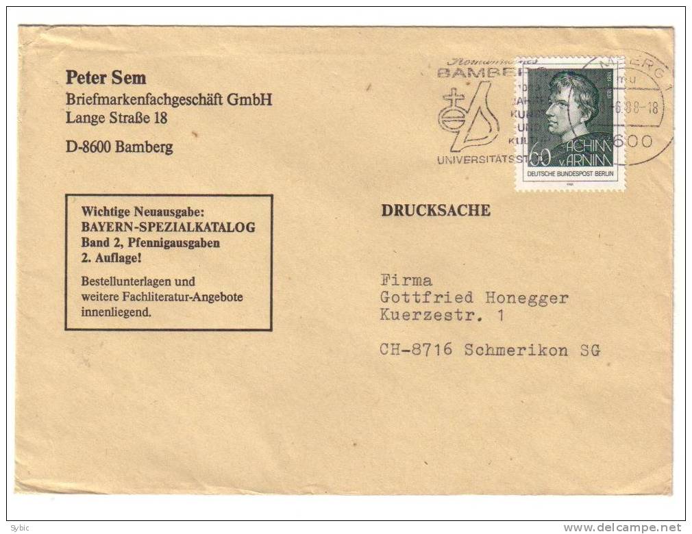 ALLEMAGNE - Berlin -  Lettre Pour La SUISSE - Storia Postale