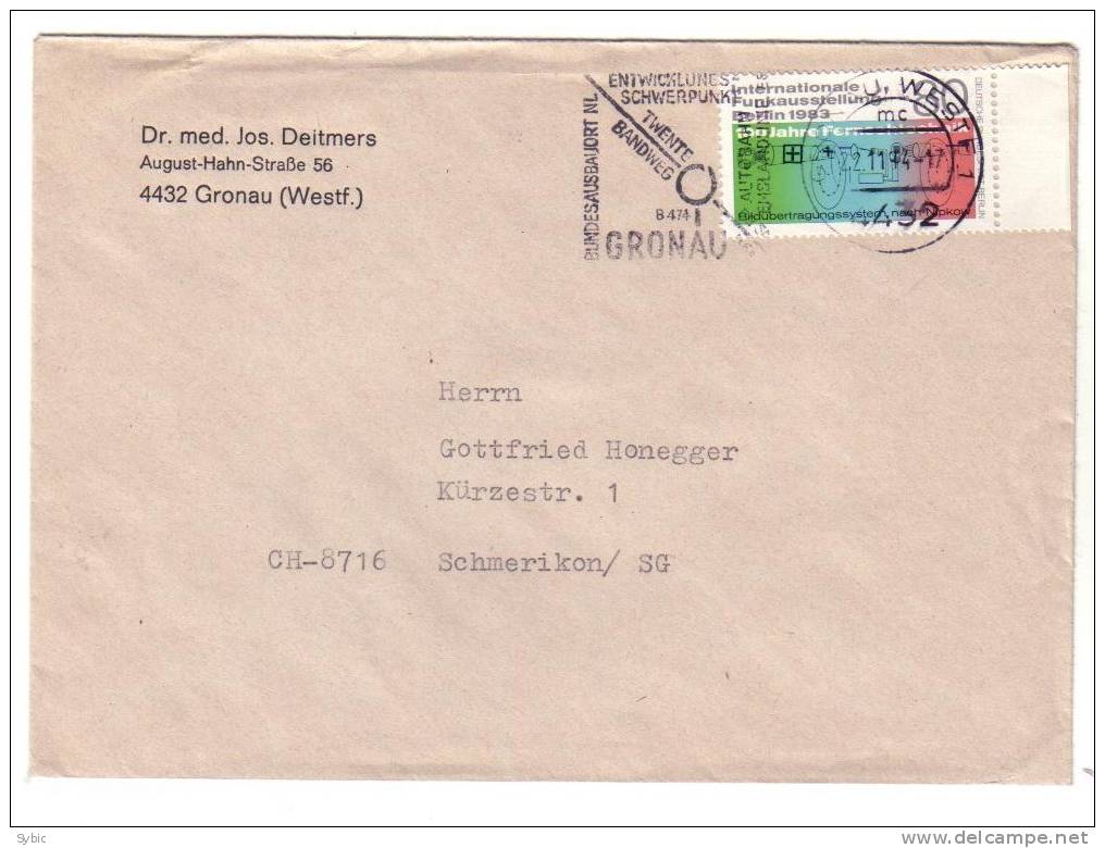 ALLEMAGNE - Berlin - Lettre Pour La SUISSE - Cartas & Documentos