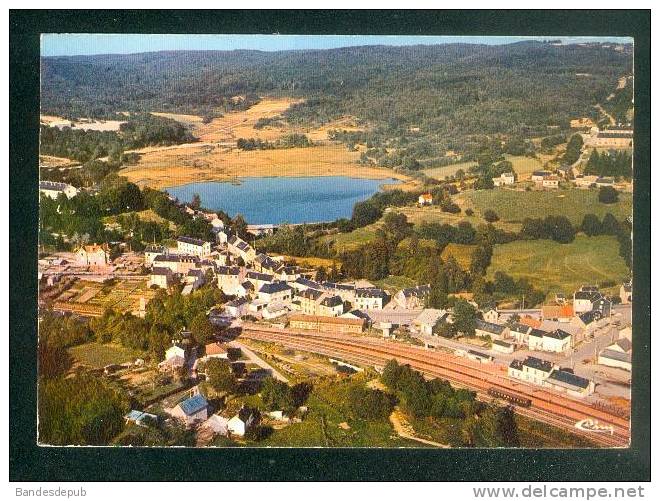 CPSM - La Courtine (23) - Vue Générale Aérienne  ( Gare Train COMBIER CIM 23 067 99 2 3011) - La Courtine