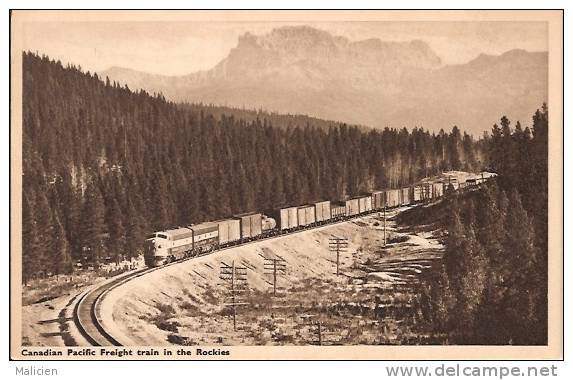 CANADA- Ref No 57- Canadian Pacific Freight In The Rockies - Ligne De Chemin De Fer - Railway  - Bon Etat - Non Classés