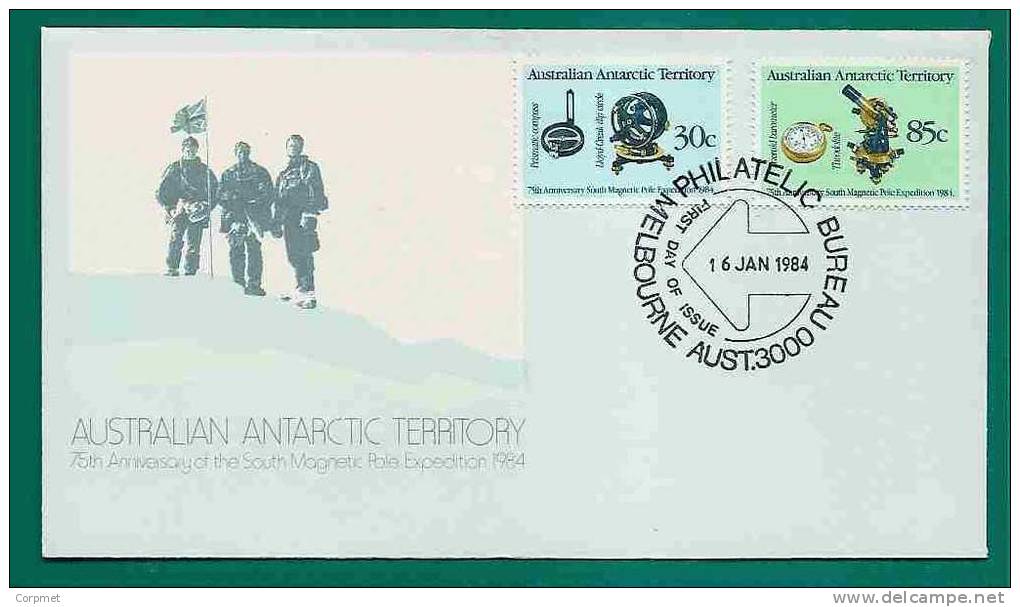 ANTARTIC - AUSTRALIAN ANTARTIC TERRITORY - 75e ANNIV SOUTH MAGNETIC POLE EXPEDITION - FD COVER - Yvert # 61/62 - Sonstige & Ohne Zuordnung