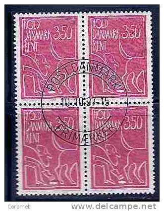 DENMARK - GARDONS Le DANEMARK PROPRE - Yvert # 1013 - Block Of 4  - VF USED - Usati