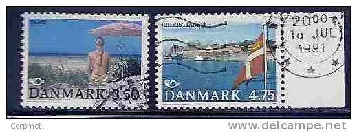 DENMARK - NORDEN 91 - FLAGS - Yvert # 1007/8  - VF USED - Oblitérés