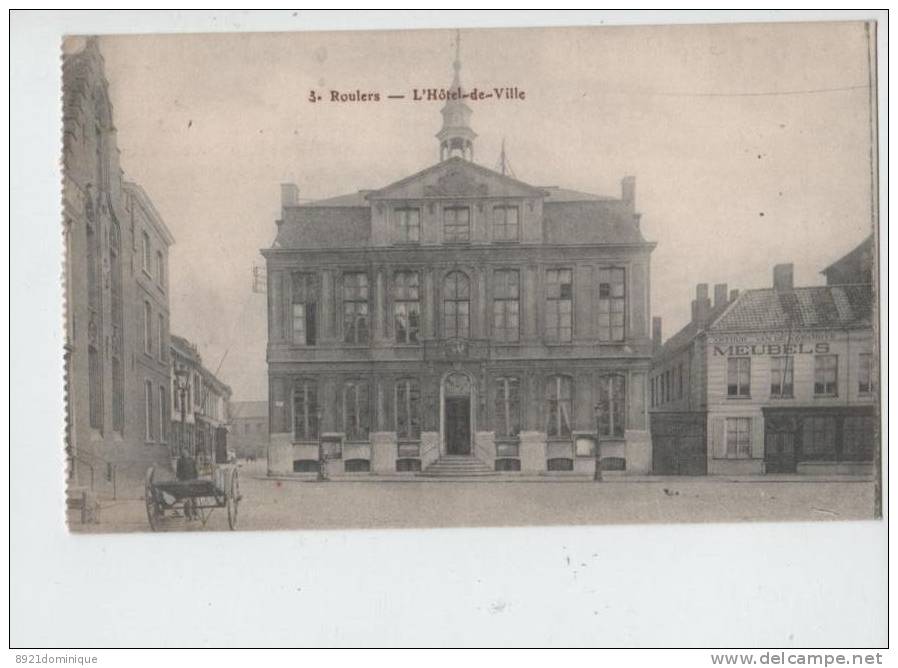 Roeselare - Roulers - L'Hôtel De Ville - Gelopen Als Feldpost 54. Reservedivision - Izegem