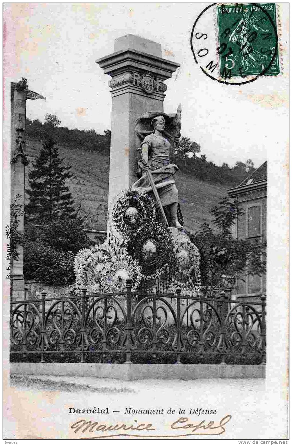 CPA  DARNETAL  MONUMENT DE LA DEFENSE - Darnétal