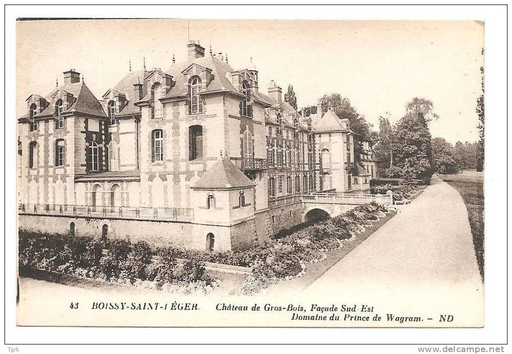 Boissy Saint Leger Le Château De Gros Bois Façade Sud Est  Domaine Du Prince De Wagram - Boissy Saint Leger