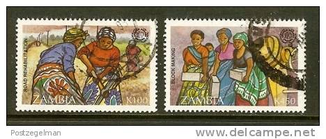 ZAMBIA 1996 Used Stamp(s) I.L.O. 645-646 - Zambie (1965-...)