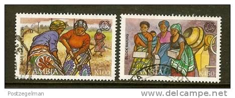 ZAMBIA 1996 Used Stamp(s) I.L.O. 645-646 - Zambie (1965-...)