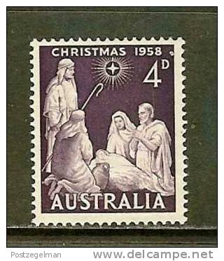 AUSTRALIA 1958 MNH Stamp(s) Christmas 1 Value 287 - Used Stamps