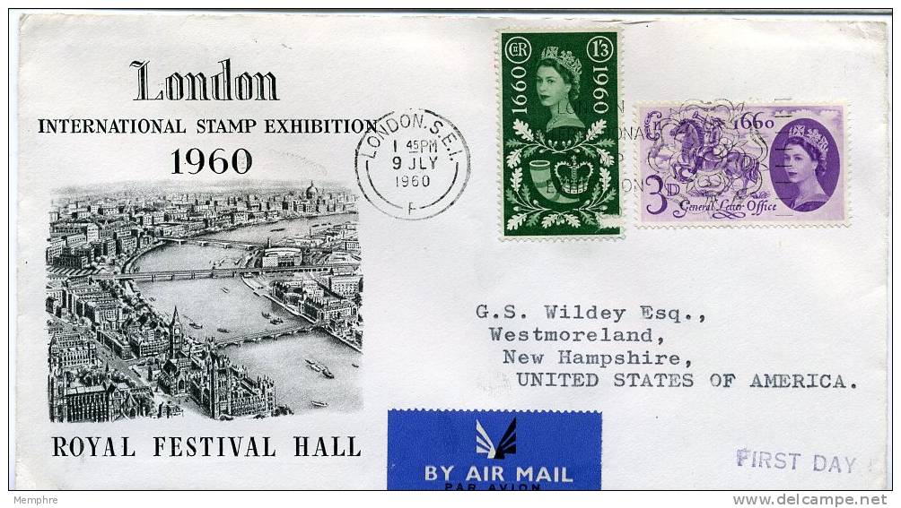 1960  Cover With PO Tercentenary Issue SG 619-20 Scott 375-6  Mi Nr 339-40 - Briefe U. Dokumente