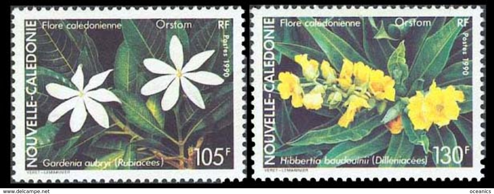 Nouvelle Calédonie (Y/T No, 599-600 - Flore) [**] - Unused Stamps