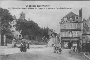 23 / GUERET, Chateau Des Comtes De La Marche Et Place Préfecture, Vue Sur Mercerie Bonnet 798 - Guéret