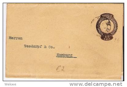 Br107/ BRASILIEN -  Streifband 9 B, 60 Reis, Hamburg (wrapper) - Entiers Postaux