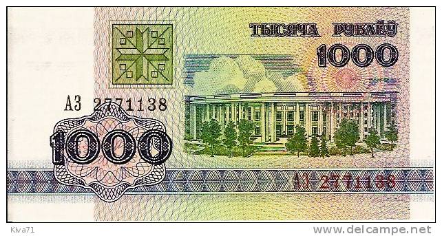 1000 Rublei  "BIELORUSSIE"  1992  PF   UNC    Ro 7 - Bielorussia