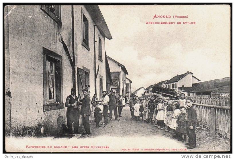 Prix Fixe -88  ANOULD Arrond. St Dié, Très Animée, Papeterie Du Souche, Citée Ouvrière, Ed Welck, écrite Avril 1918 - Anould