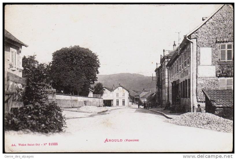 88  ANOULD Arrond. St Dié, Rue Animée, Ed Welck, écrite Avril 1918 - Anould