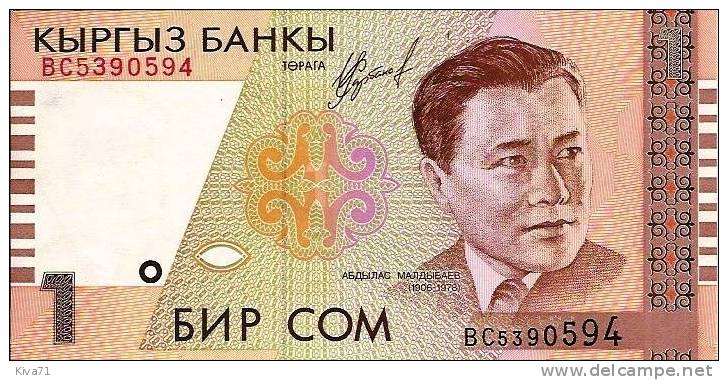 1 Som "KIRGHIZISTAN"      UNC   Ro 37 - Kyrgyzstan