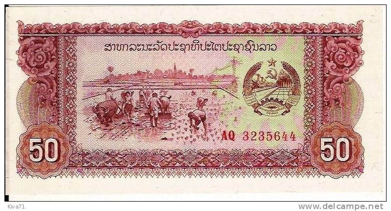 50 Kip  "LAOS"         UNC        Ro 38 - Laos