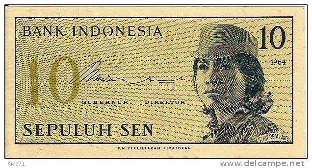 10 Sen   "INDONESIE"   1964    UNC   Ble 40 42 - Indonesia