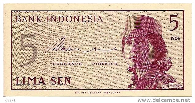 5 Sen   "INDONESIE"   1964    UNC  Ble 40 42 - Indonesia