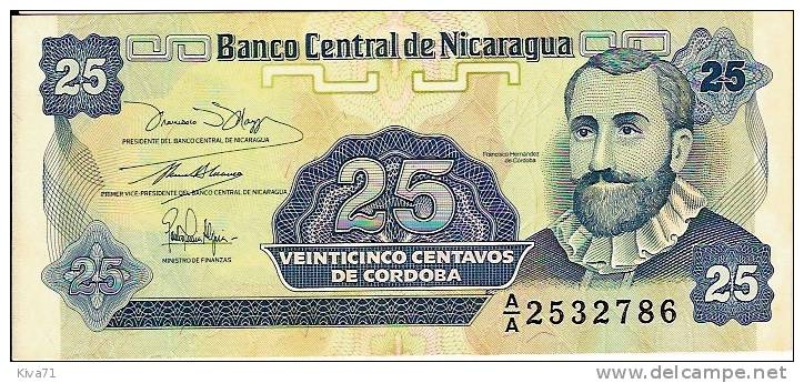25 Centavos De Cordoba     "NICARAGUA"     UNC    Ble 48 - Nicaragua