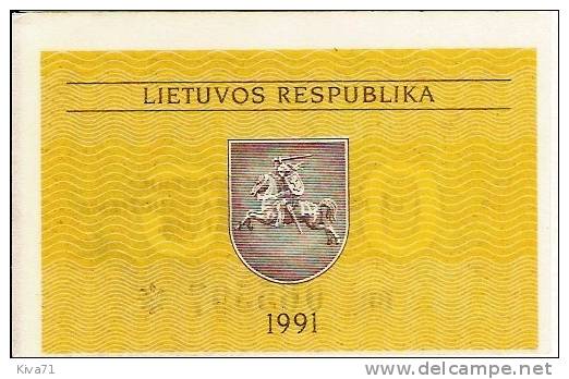 0,50 Talonas    "LITUANIE "     1991   UNC      B1 - Lituanie