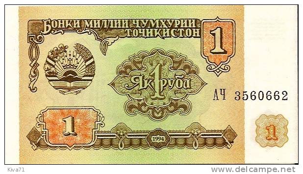 1 Ruble "TADJIKISTAN"       UNC   Ro 62 - Tadjikistan