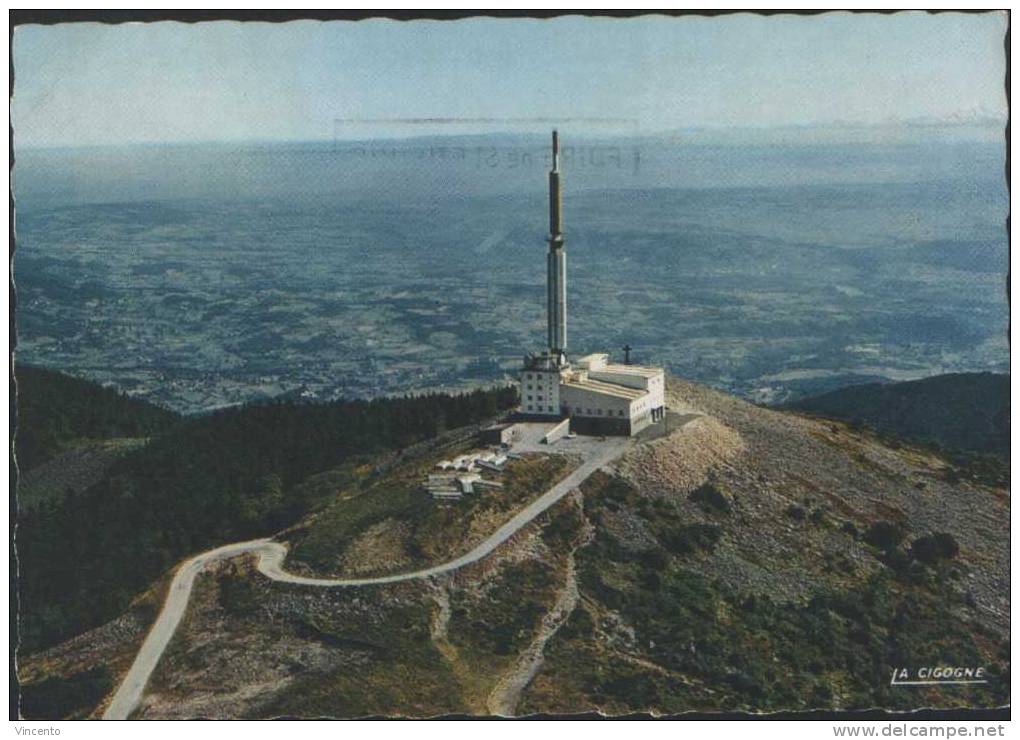 CP Le Mont PILAT  (Loire) - La Tour De Télévision Et Panorama Sur La Vallée Du Rhone - Mont Pilat