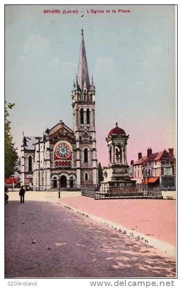 Briare - L'Eglise Et La Place - Briare