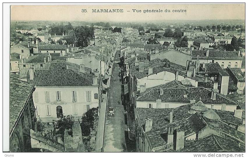 Marmande (47) Vue Générale Du Centre, Véhicule Visible Au Centre - Marmande