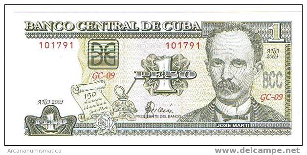 CUBA,1 PESO  2003  SC   DL-3724 - Cuba