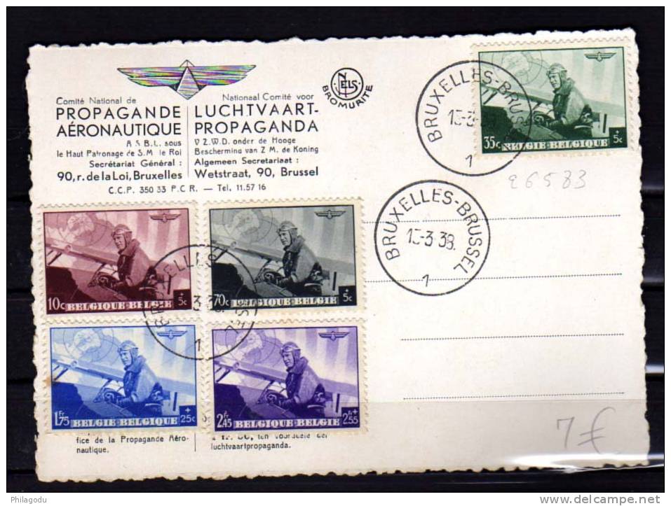 Belgique 1938, Carte Postale Souvenir Propagande Aéronautique, Le Roi Aviateur - 1934-1951