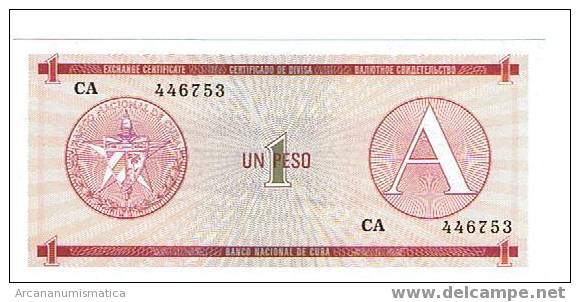 CUBA,1 PESO SERIES A 1985 KMFX1 SC/PLANCHA/UNC    DL-3799 - Cuba