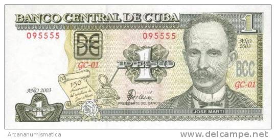 CUBA   1  PESO 2004  KM#123  EBC/XF       DL-3897 - Cuba