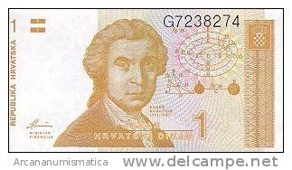 CROACIA  1  DINAR  8-10-1991   KM#16  PLANCHA/UNC     DL-4015 - Kroatien