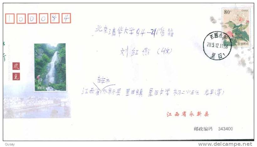 Yongxin Waterfall,   Pre-stamped Cover , Postal Stationery - Sonstige & Ohne Zuordnung