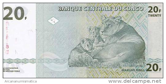 CONGO (Republica Democratica) 20 FRANCOS  30-6-2003  KM#92  PLANCHA/UNC   DL-4093 - Zonder Classificatie
