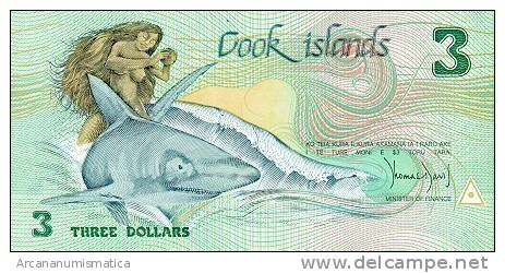 COOK ISLANDS  3  DOLARES  1987  KM#3  PLANCHA/UNC     DL-4098 - Andere - Oceanië