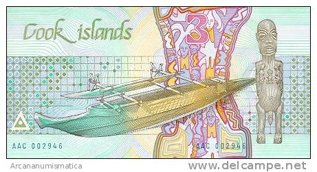 COOK ISLANDS  3  DOLARES  1987  KM#3  PLANCHA/UNC     DL-4098 - Otros – Oceanía