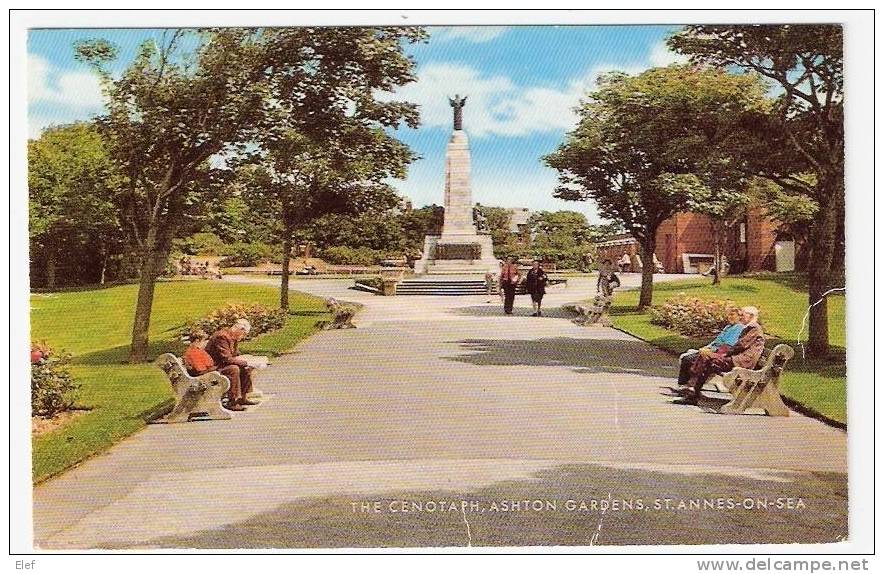 ST. ANNES-ON-SEA (Lancashire) : The Cenotaph, Ashton Gardens   ; Animée, B/  TB - Sonstige & Ohne Zuordnung