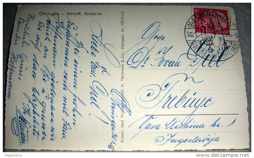 Germany,Ohringen,Castle,Schlos,Event Stamp,vintage Postcard - Oehringen