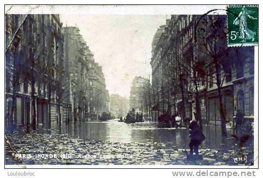 75 PARIS INONDE 1910 AVENUE LEDRU ROLLIN - Overstromingen