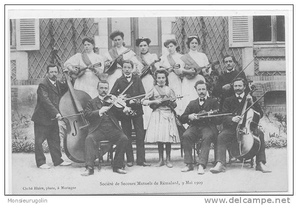 61 ) Société De Secours Mutuels De REMALARD 9 Mai 1909, ORCHESTRE Clcihé Blaire, (musique) - Remalard