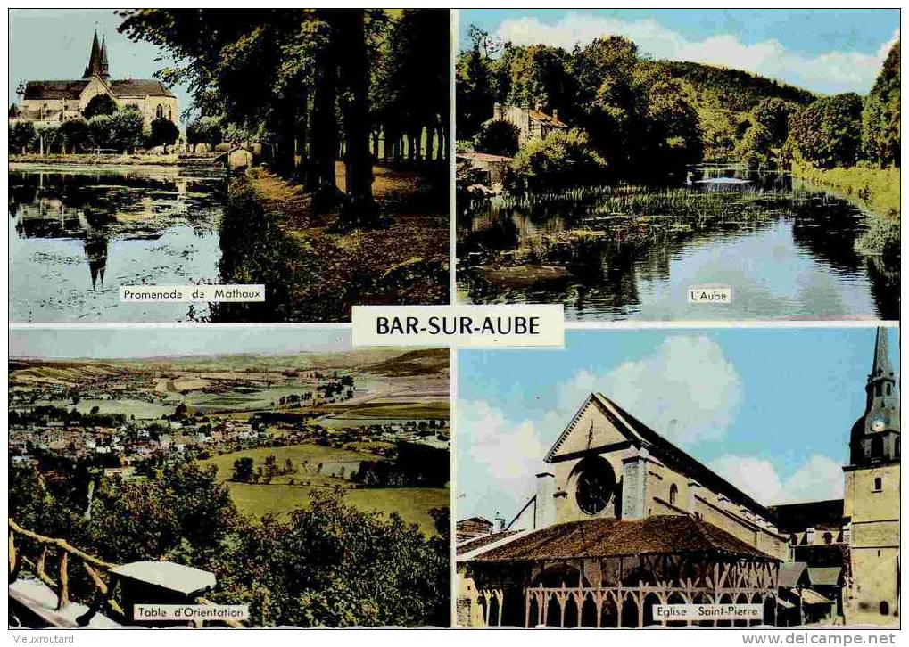 CPSM. BAR SUR AUBE.4 VUES. DENTELLE. - Bar-sur-Aube