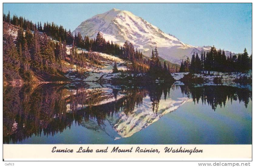 Mt. Rainier From Eunice Lake, Washington - USA National Parks