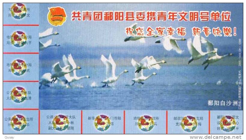Swan Bird  ,  Pre-stamped Card , Postal Stationery - Swans