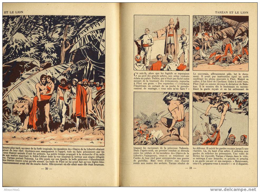 1 ERES BANDE DESSINEE / TARZAN ET LE LION  N° 3 EN 1937 DE CHEZ HACHETTE Port Offert - Tarzan